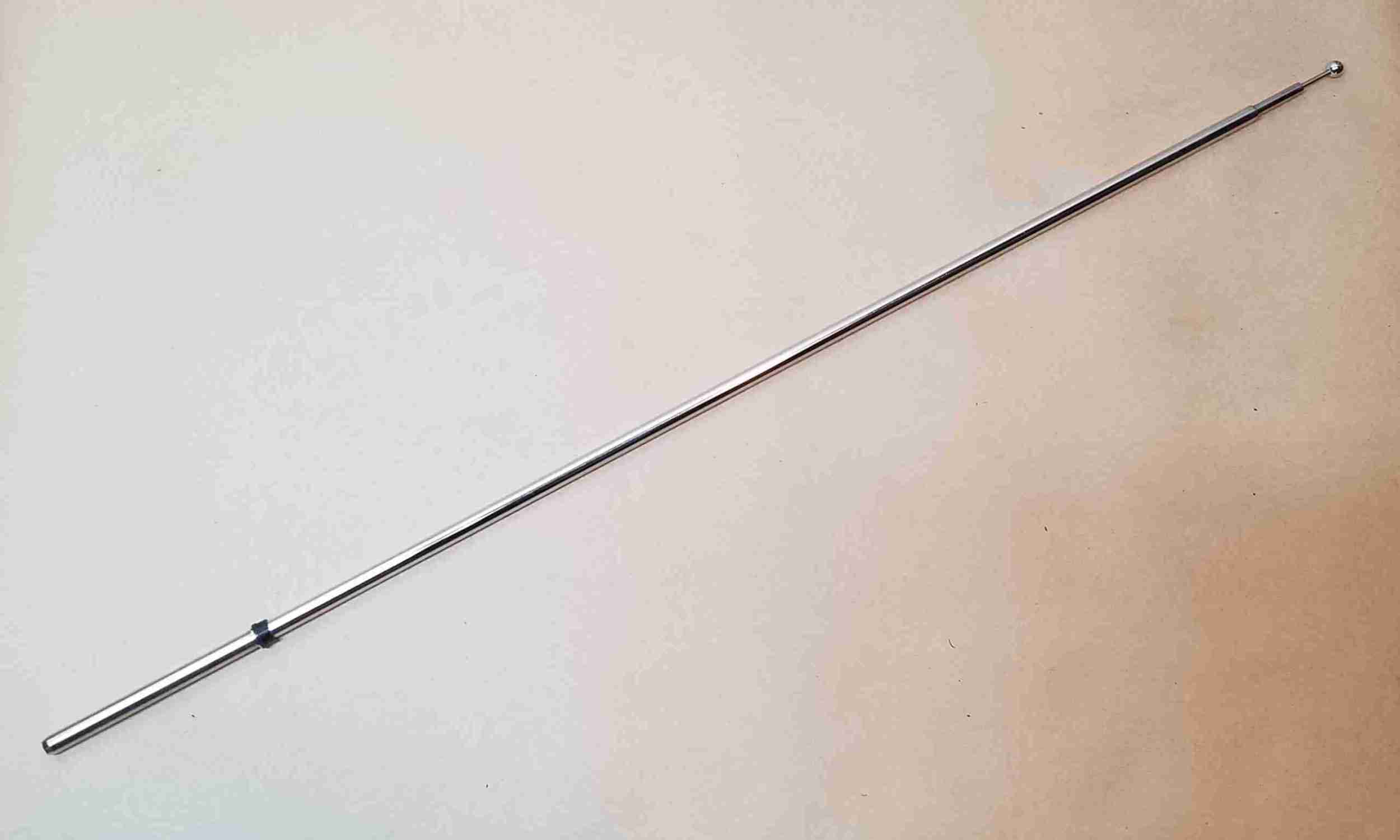 1949-54 Manual Antenna Mast, 3 piece extendable w/ round ball tip, 5/16"x3-1/2" plug end type