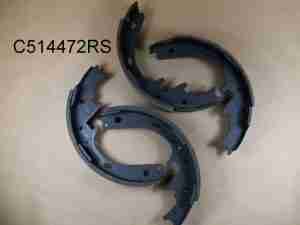 1949-54 Front Brake Shoe Axle Set, four relined shoes 11?x2-1/4"