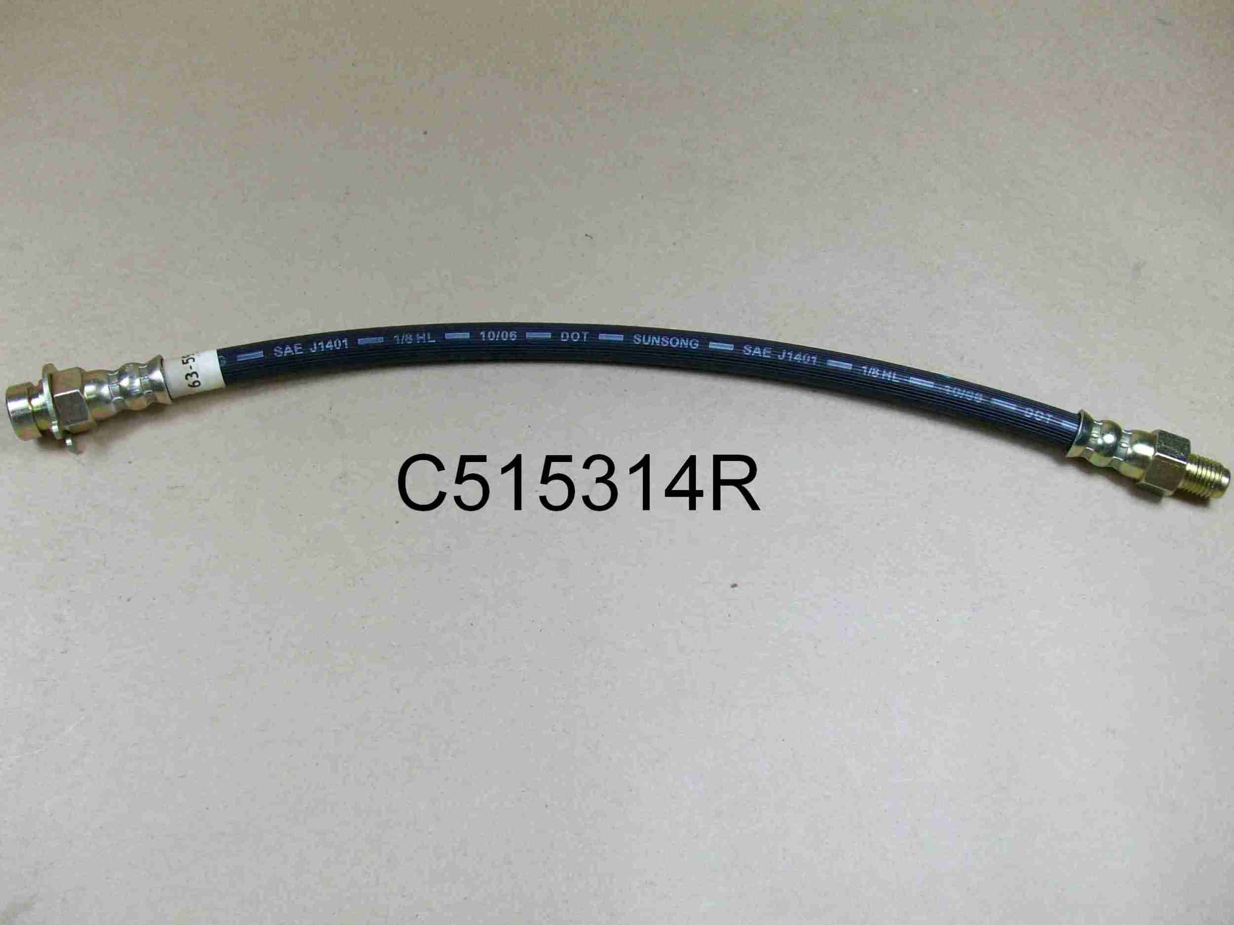 1937 1958 Pontiac Front Brake Hose, 37-38 & 53-54 All 58 W/O AS 13 1/2"