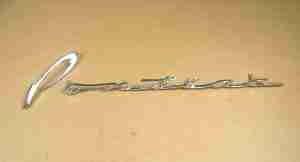 1956 1957 Pontiac & Canadian Pontiac Rear Trunk Lid/Tailgate Name Plate "P" & "ontiac" Script