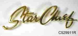 1958 Starchief Front Fender Name Plate ?Starchief? Scripts, pair USE CLIP #C2100