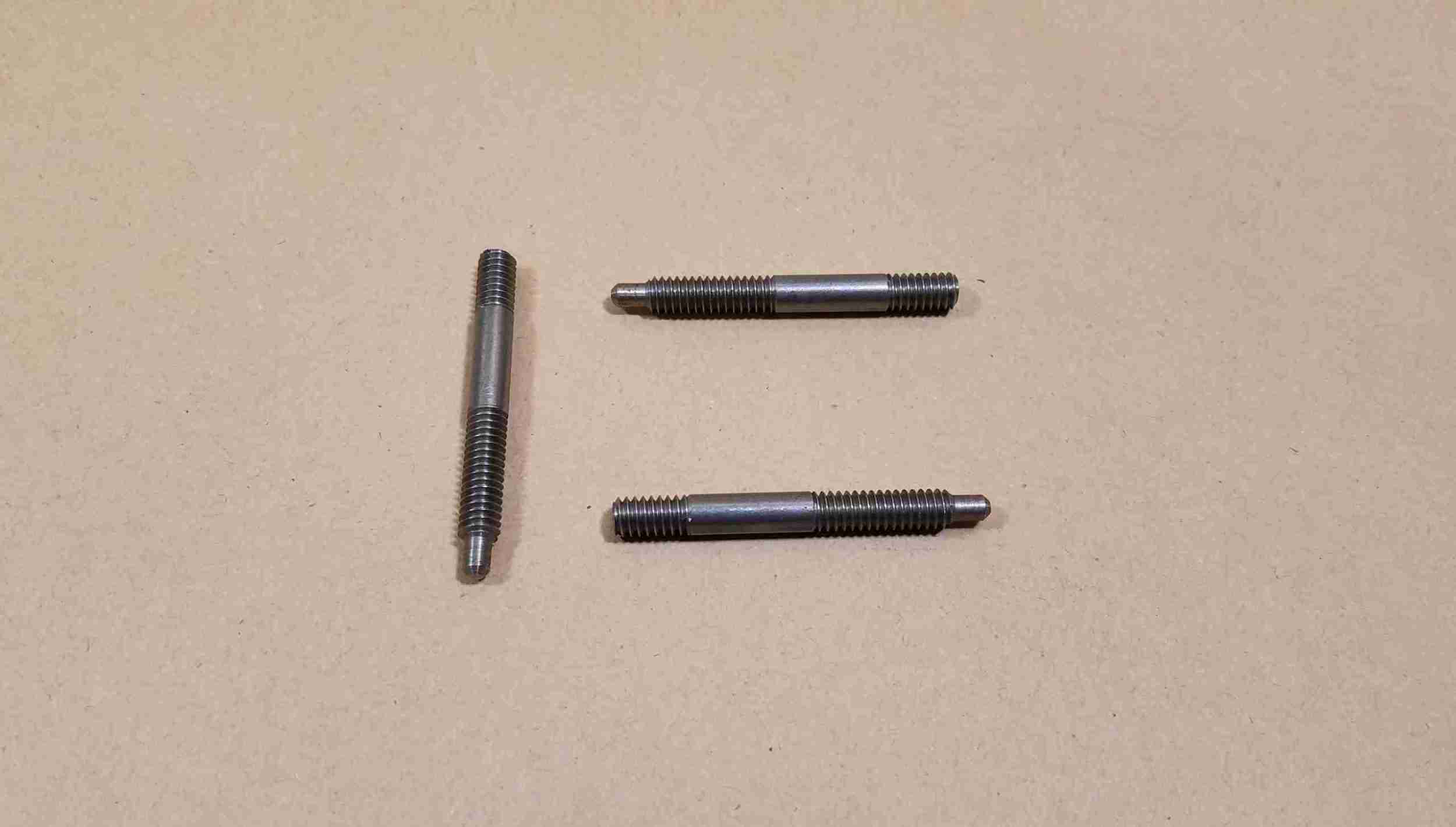 1957-67 Air Cleaner Studs Set of 3, correct dimple, see description for applications