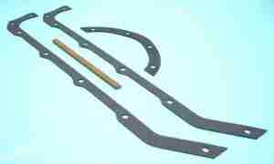 1955-67 Oil Pan Gasket Set, All exc 1961-62 215 & 1966-67 230 & 250