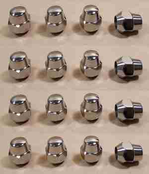 1963 8 lug nut LH, flat top cars set is16