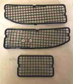 1970-72 All A & G Cowl Top Vent Screen Set, 3 pcs for cars w/ AC