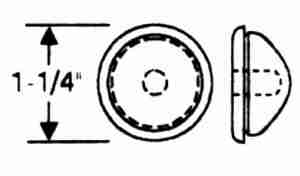 1940-50 Trunk Pan Hole Plug, 1 1/8” OD fits 7/8” diameter hole, 6 to 8 required per car