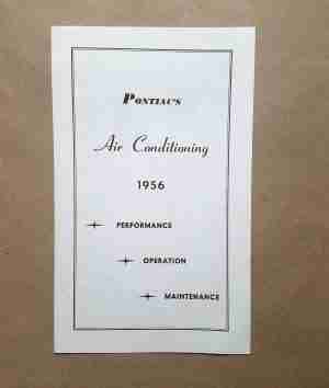 1956 Air Conditioning Instructions Brochure
