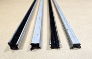 1933 1964 Vent Window Division Bar Vertical Run Channel 4 Piece Set, GM Pontiac