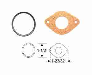 1953-62 License Plate Lamp Lens Gasket, cork to replace felt