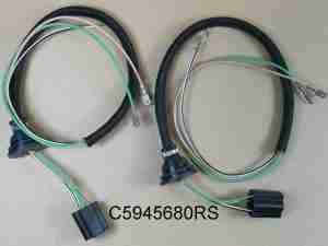 1955-56 Headlamp Harnesses, pair w/ grommets