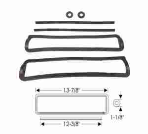 1964 Tail Lamp Housing to Body Gasket Set, two three piece kits, OEM for 5955041-3, 1964 LeMans & GTO