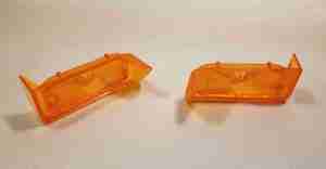 1964 Parking Lamp Lenses, pair, amber, 1964 All exc Grand Prix