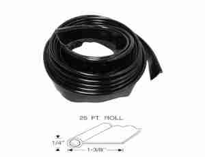 1926-48 Black Front/Rear Fender Welting, 25' roll of 1-3/8" wide fabric-reinforced vinyl over 1/4" twisted paper rope core