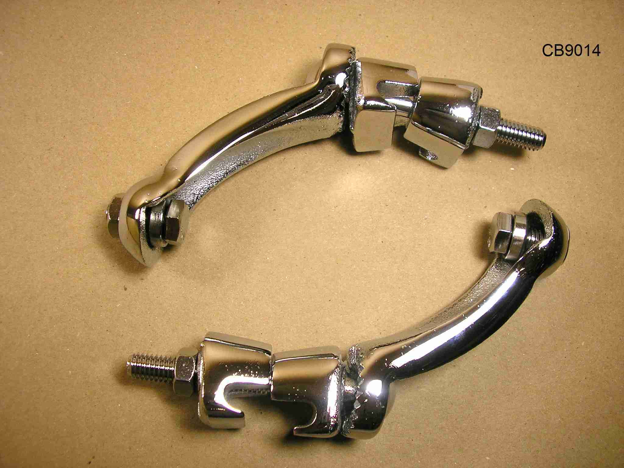 1936-40 Fog Lamp Gray Painted Mounting Brackets, pair