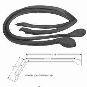 1973-77 LeMans & Grand Am 2dr HT....Roof Rail Weatherstrip. (pair)