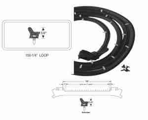 1963-64 Tailgate weatherstrip, full size Note will not fit 61-62 as is. Can be modified by cutting and re joining end.