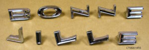1966 Rear Trunk Letter Set, Pontiac Bonneville