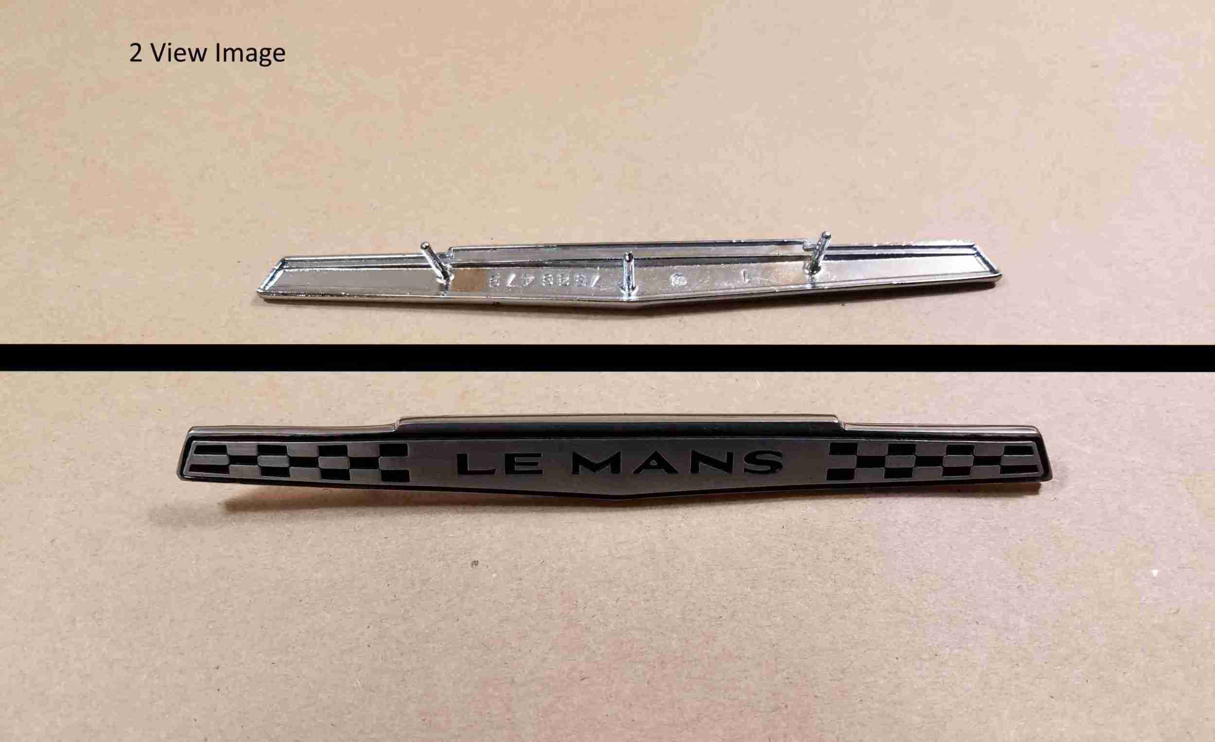 1966 Lemans Door Panel "Lemans" emblem/name plate