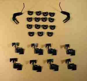1965-66 Front Windshield Reveal Molding Clip Kit, 1965-66 All Full Size