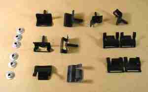 1962 64 Back Glass Lower Reveal Molding Clip Set, 1962-64 All Full Size, also requires 18x C4815949R