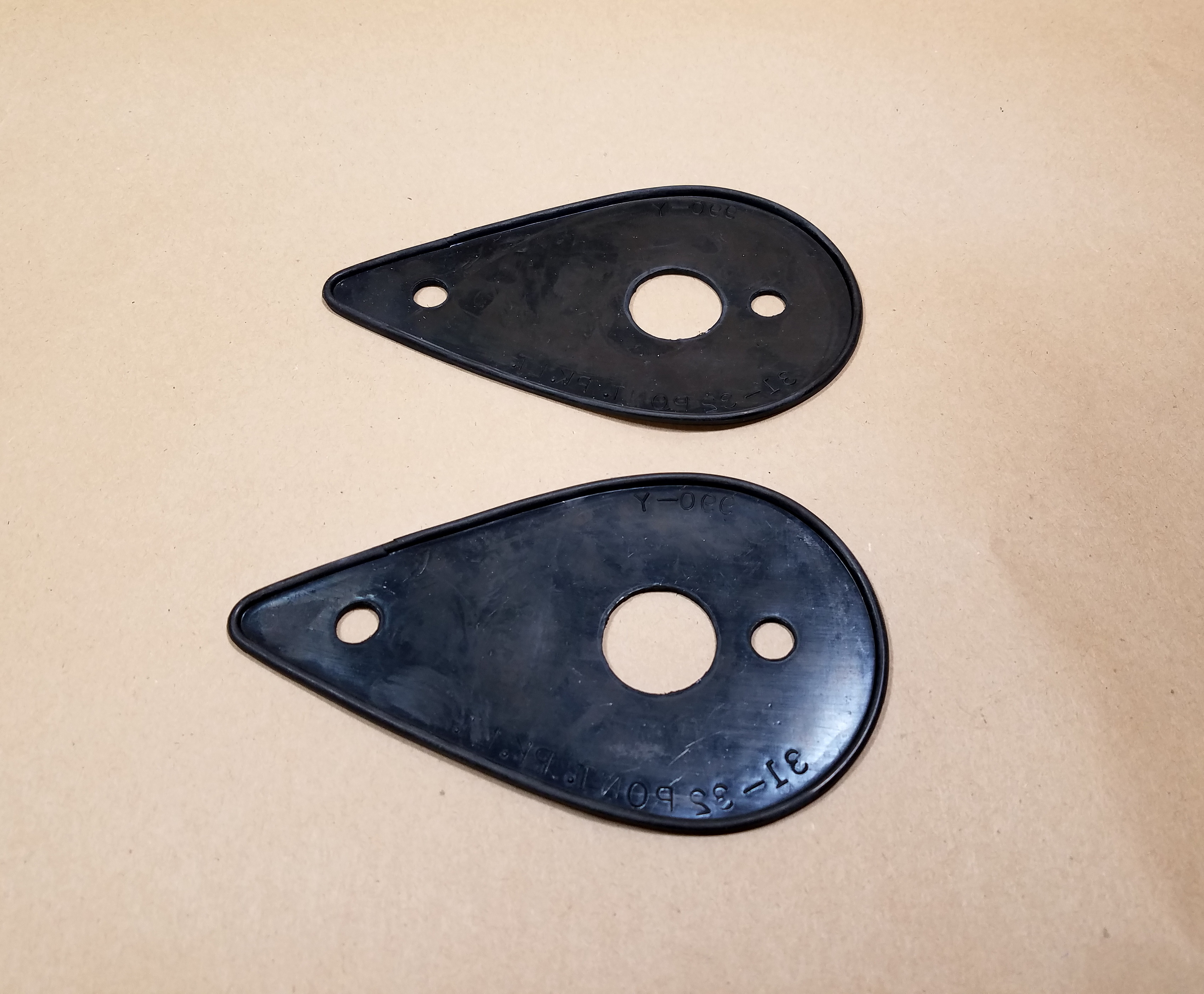 1930-31 All Headlamp Pads, pair, 3-3/8”Wx5-7/8”L