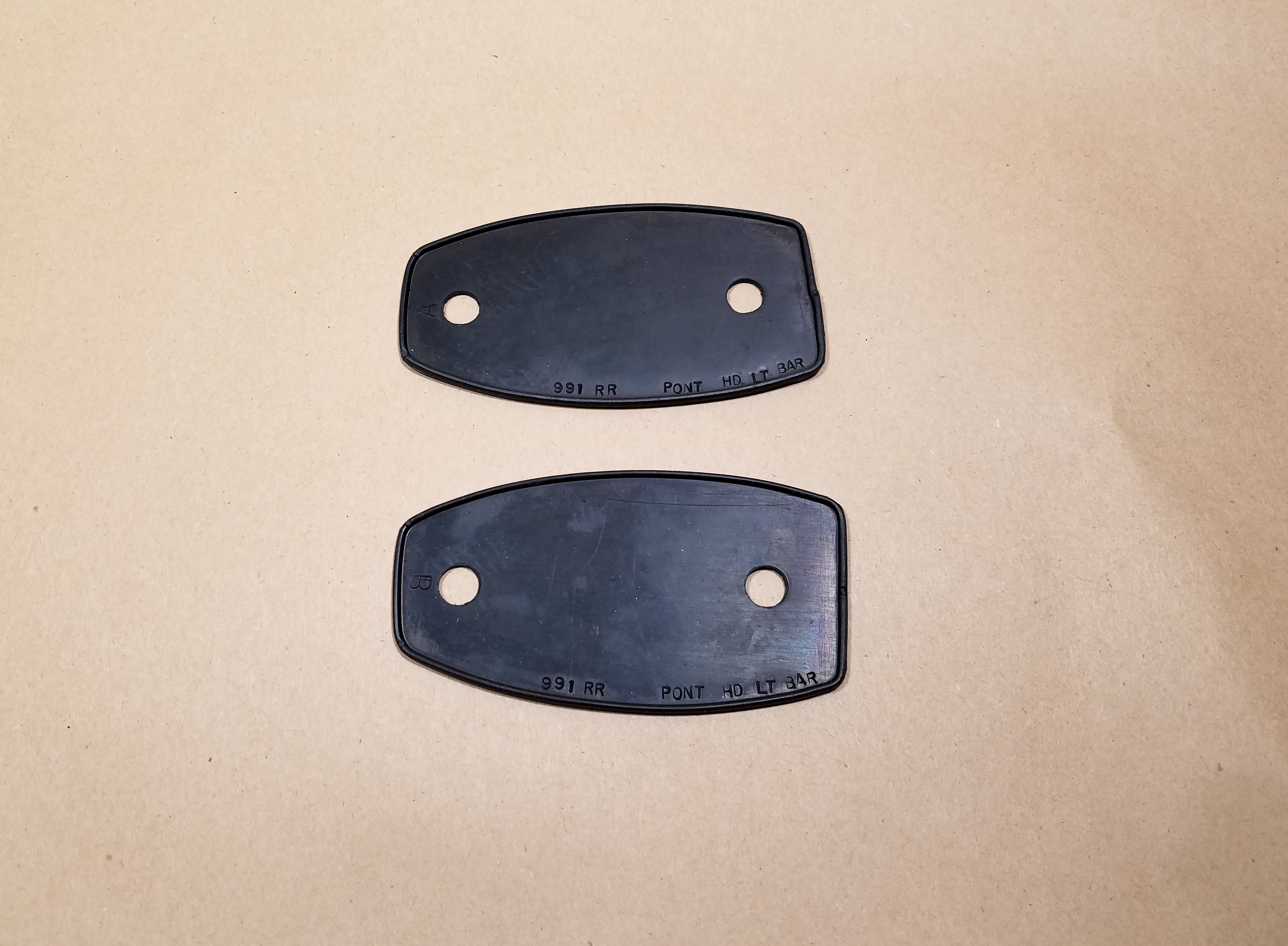 1930-31 All Headlamp Bar Pads, pair, 2-3/8”Wx4-3/8”L