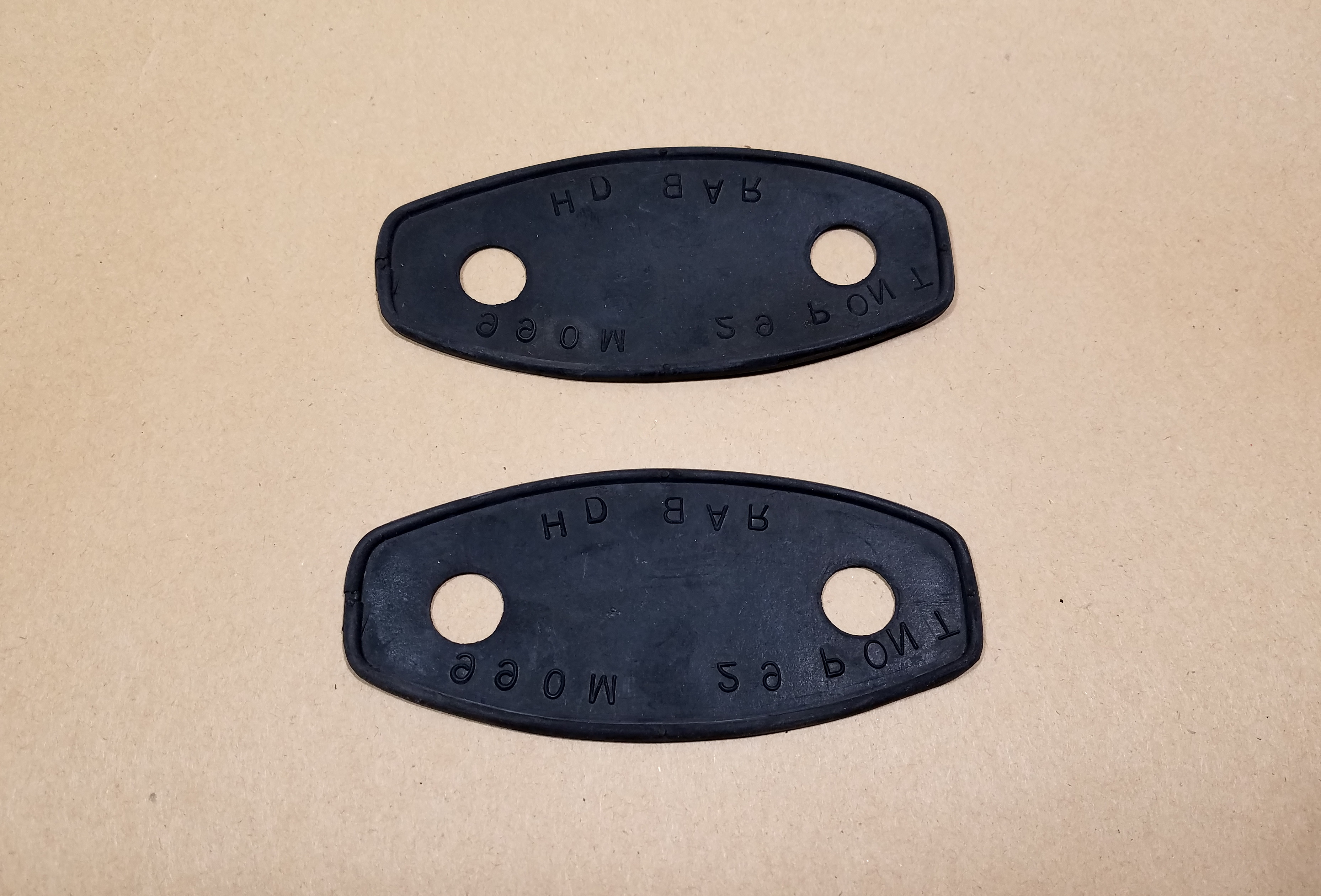 1929 All Headlamp Bar Pads, pair, 2-1/8”Wx4-5/8”L