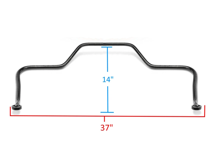 1937 1957 Rear Sway Bar Kit with Frame Bushings And Links 5/8", Pontiac. Modifications Required - Image 2