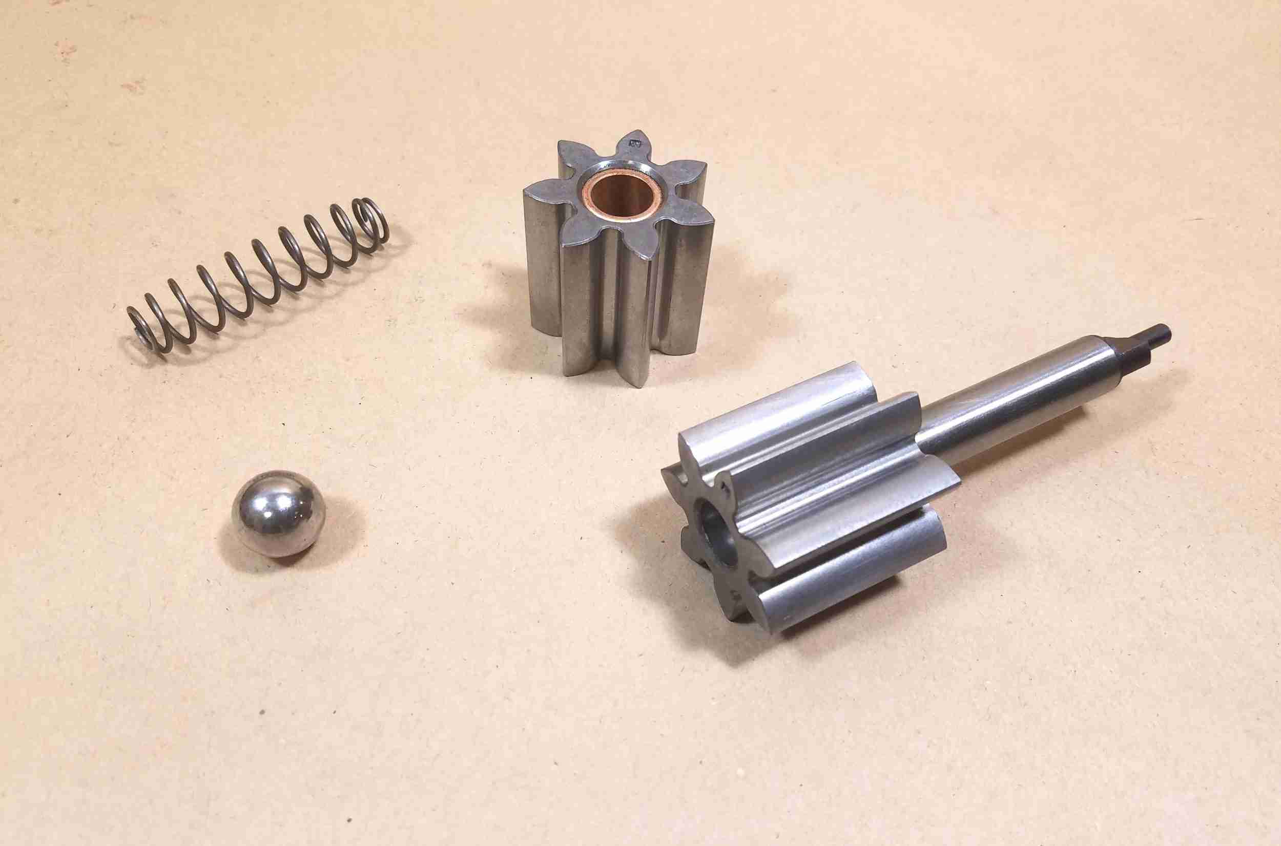 1955-62 Oil Pump Rebuild Kit, 2 gears, spring, ball check, gaskets