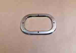 1965-69 Manual Transmission Shift Boot Trim Plate, Chrome, All exc Console 1965-68 Full Size, 1966-72 A body, 1968 F, 1969-72 GP