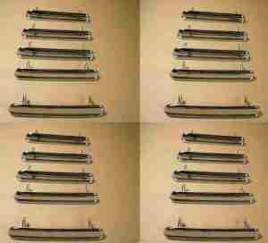 1965-66 Front Fender Louvre Set, 20 pcs, 1965 Catalina 2+2, 1964 LeMans & 1965 Lemans exc 4dr Sedan take 18, also 4447549