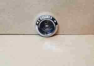 1967-72 Rear Speaker Dash Knob Bezel, white letters, 1968-72 A, 1967-70 B, 1967-72 G