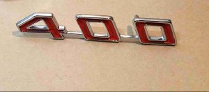 1967-69 F....Hood '400' emblem RH & LH side