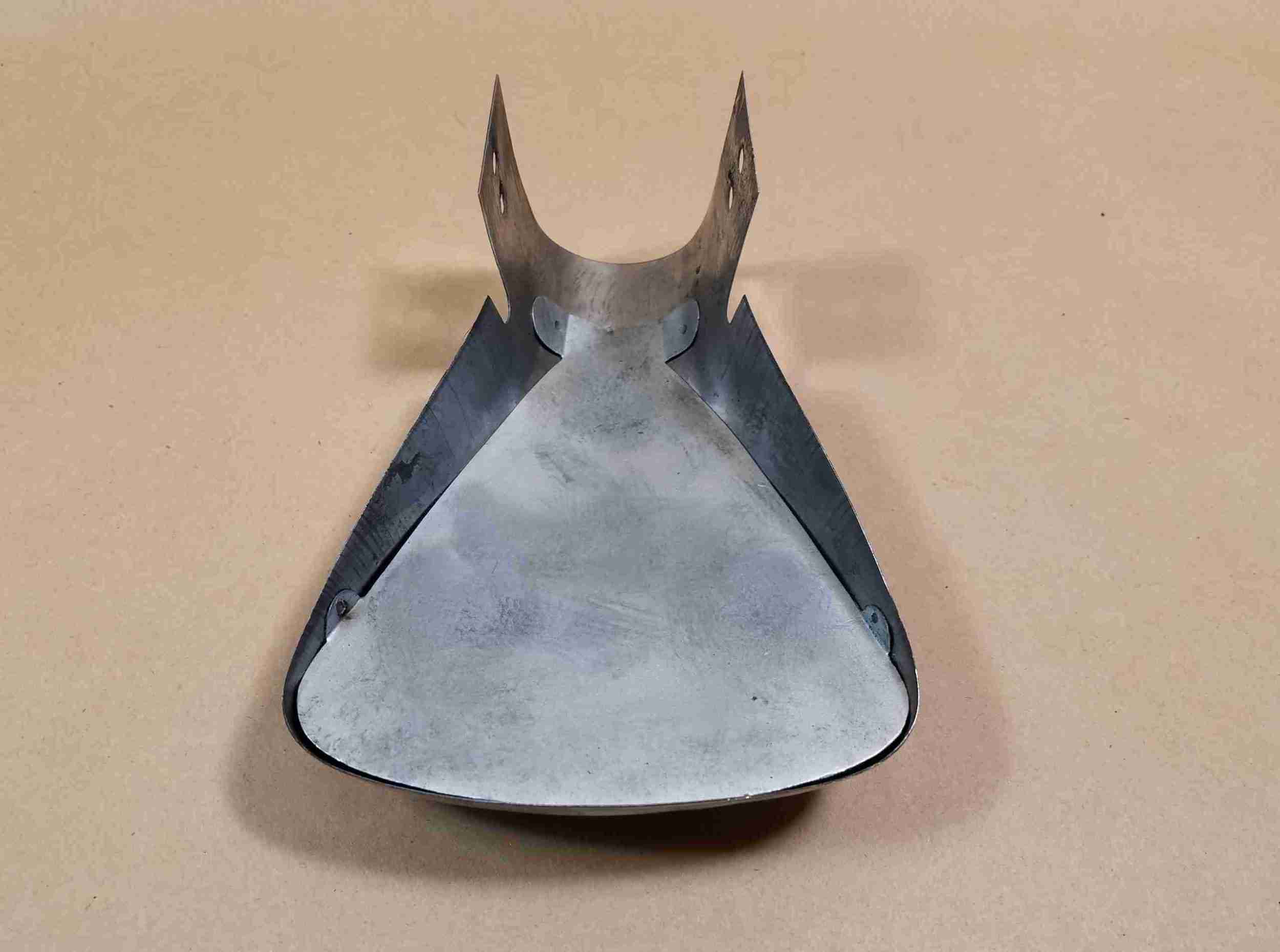 1937-56 Fan Shaped Accessory Exhaust Pipe Deflector, Chrome w/ galvanized inside baffle - Image 2
