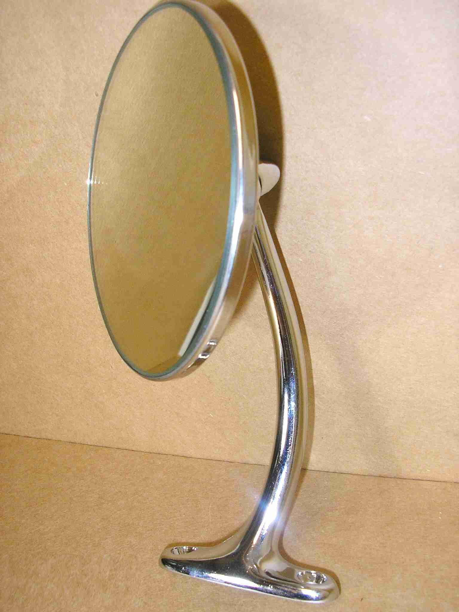1937-48 RH Exterior Rearview ?King Bee" Door Mirror, chrome plated