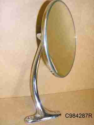 1937-48 Left Hand Exterior Rearview ?King Bee" Door Mirror, chrome plated