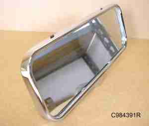 1939-50 Accessory Day/Night "Glare-Proof" Inside Rearview Mirror, w/ flip tab, 7 1/8" x 3 1/4"