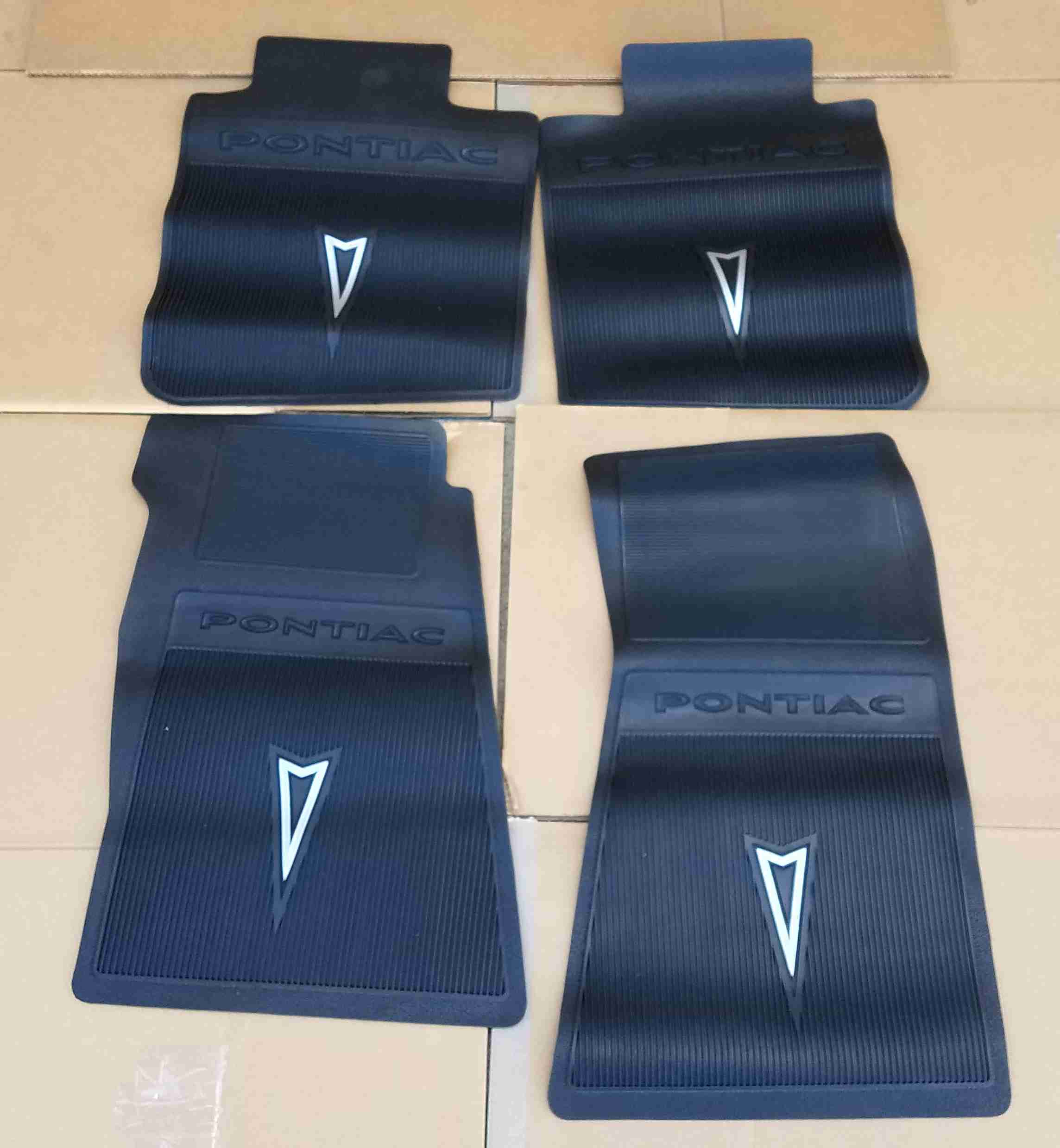1967 69 Accessory Rubber Floor Mat Set 4 Pieces All Firebird In Black Cpr Parts