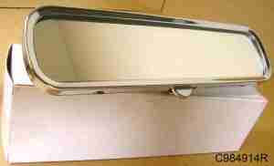 1953-55 Accessory Day/Night "Glare-Proof" Inside Rearview Mirror with GUIDE flip tab, 8 3/4"x2 3/8"