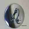 1926-54 Clamp-On Exterior Rearview "Peep" Mirror, Left Hand only, 2" long 90? arm - Image 2