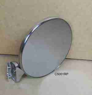 1926-54 Clamp-On Exterior Rearview "Peep" Mirror, LH or RH, 4" curved arm