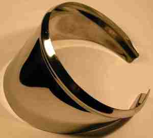 1926-56 Stainless Steel Mirror Glare Shield, round