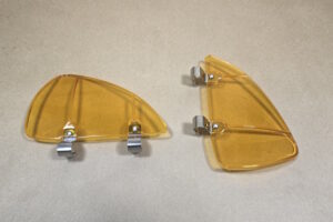 1935 1954 Accessory Vent Window Wind Deflectors. Pontiac with Diagonal Vents, Amber