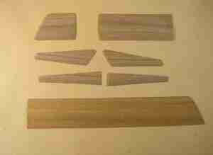 1964 Bonn Woodgrain Dash Insert Kit w/ Column Shift, 5 pcs