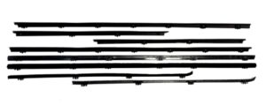 1965 AUTHENTIC 8 Piece Felt Kit With Chrome Bead, Buick Skylark 2 Door Sedan fuzzy