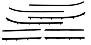1970-72 AUTHENTIC 8 Piece Felt Kit, Buick Skylark 4 Door Sedan fuzzy