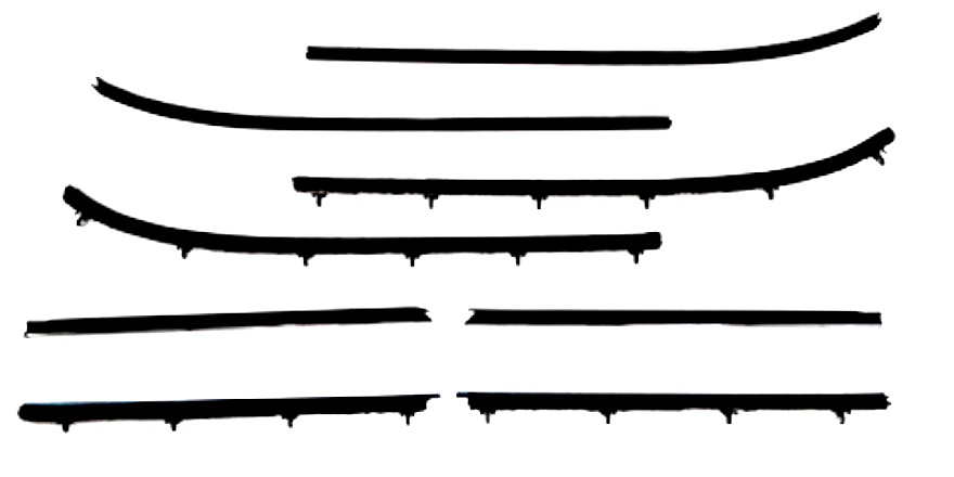 1970-72 AUTHENTIC 8 Piece Felt Kit, Buick Skylark 4 Door Sedan fuzzy