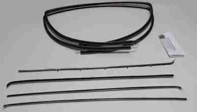 1955-57 felt kit Includes Inners & Outers, Chevy Fullsize Deluxe Sedan Delivery , 6 Piece Weatherstrip For Removing Wing Glass, picture on Ebay fuzzy