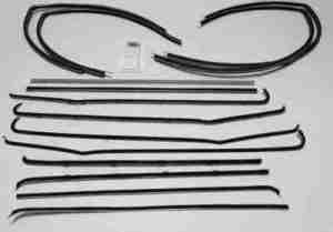 1955-57 AUTHENTIC 14 Piece Felt Kit, Chevy Fullsize Deluxe 2 Door Sedan Except Bel Air