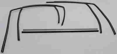 1955-57 glass run channels For Upper & Lower Strips, Chevy Fullsize 4 Door Wagon 6 Piece Feltkit